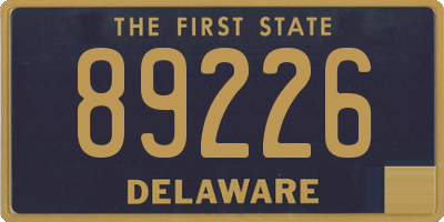 DE license plate 89226