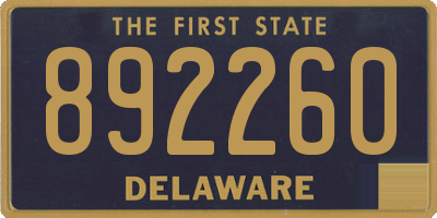 DE license plate 892260