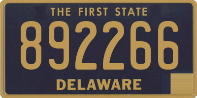 DE license plate 892266
