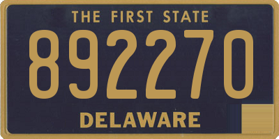 DE license plate 892270