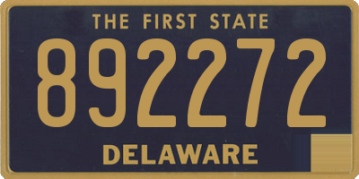 DE license plate 892272