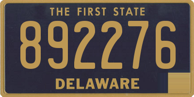 DE license plate 892276