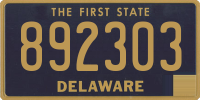 DE license plate 892303