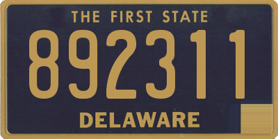 DE license plate 892311
