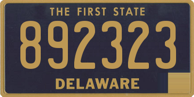 DE license plate 892323