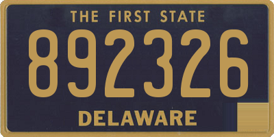 DE license plate 892326
