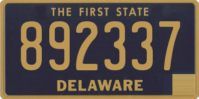 DE license plate 892337