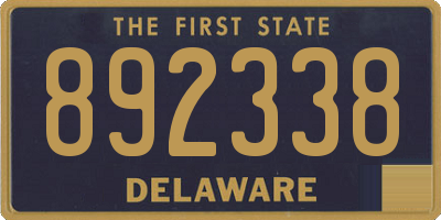 DE license plate 892338