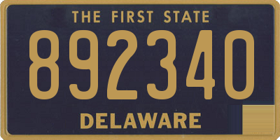 DE license plate 892340