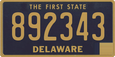 DE license plate 892343