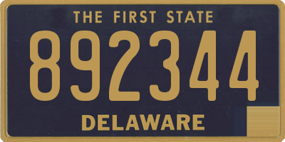DE license plate 892344