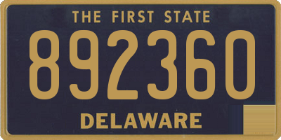 DE license plate 892360