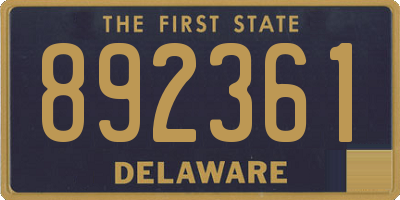 DE license plate 892361