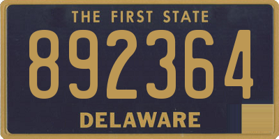 DE license plate 892364