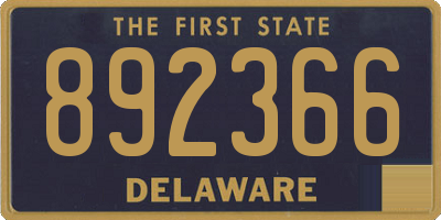DE license plate 892366