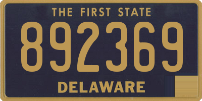 DE license plate 892369