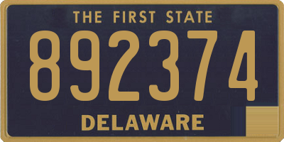 DE license plate 892374