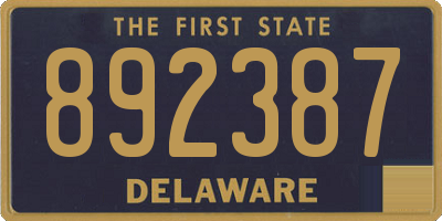 DE license plate 892387