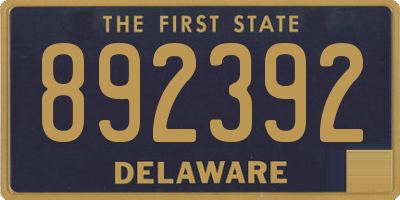 DE license plate 892392