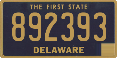DE license plate 892393