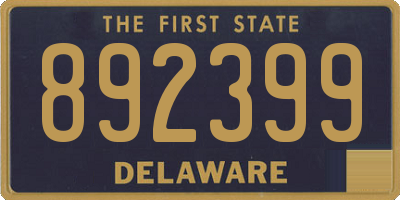 DE license plate 892399