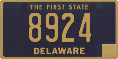 DE license plate 8924