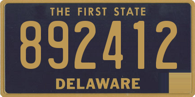DE license plate 892412