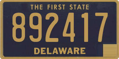 DE license plate 892417