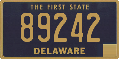 DE license plate 89242