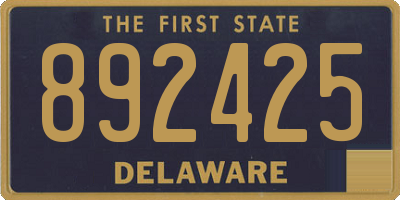 DE license plate 892425