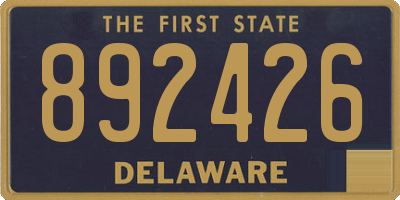DE license plate 892426