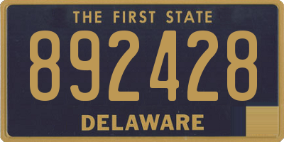 DE license plate 892428