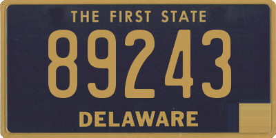 DE license plate 89243