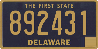 DE license plate 892431