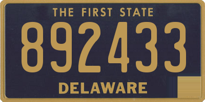 DE license plate 892433