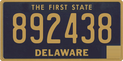 DE license plate 892438