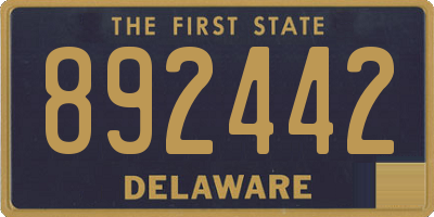 DE license plate 892442