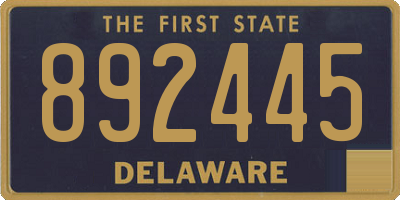 DE license plate 892445
