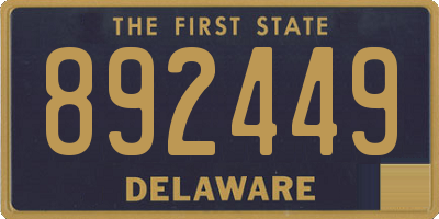 DE license plate 892449