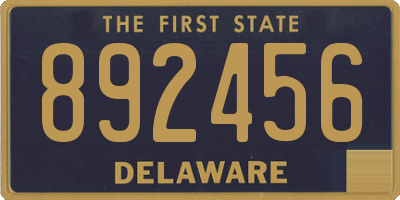 DE license plate 892456