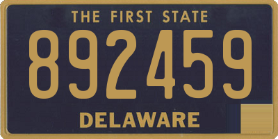 DE license plate 892459