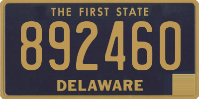 DE license plate 892460