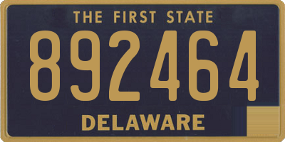 DE license plate 892464