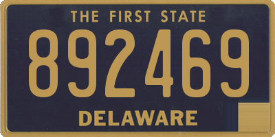 DE license plate 892469