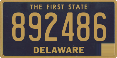DE license plate 892486