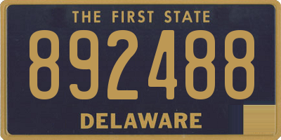 DE license plate 892488