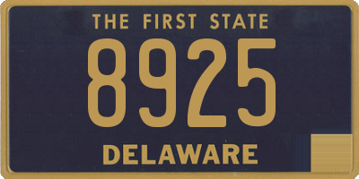 DE license plate 8925