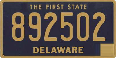 DE license plate 892502