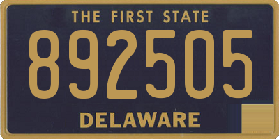 DE license plate 892505