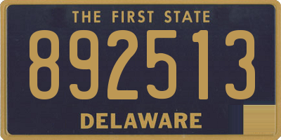 DE license plate 892513